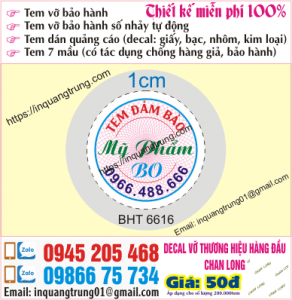 In tem bảo hành tại Quảng Ninh