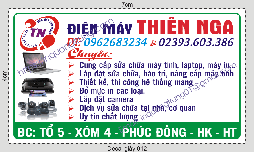 In tem decal giấy