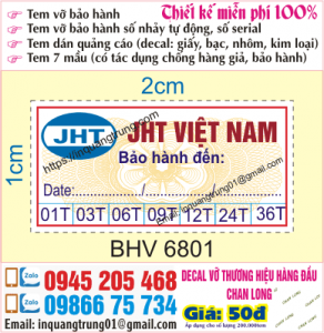 In tem bảo hành tại cầu Long Biên