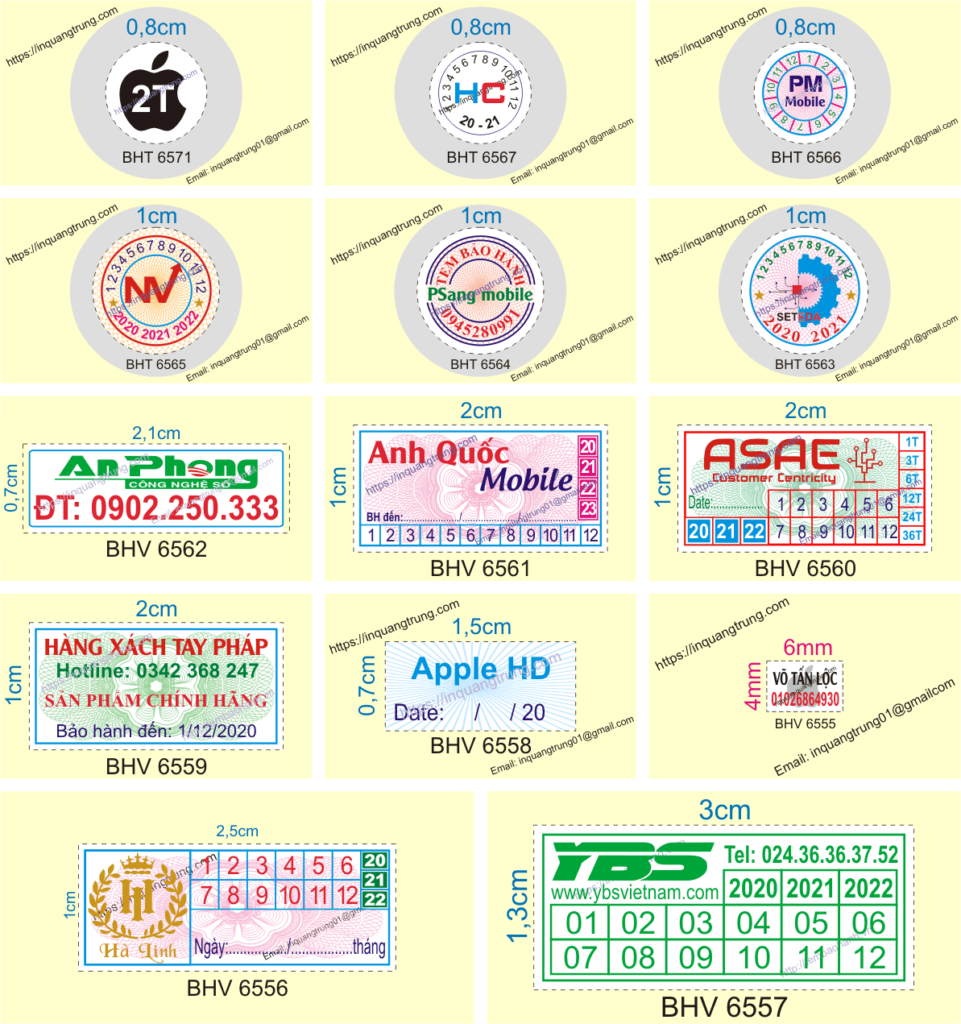 Tem bảo hành được sản xuất từ giấy decal vỡ chất lượng tốt nhất